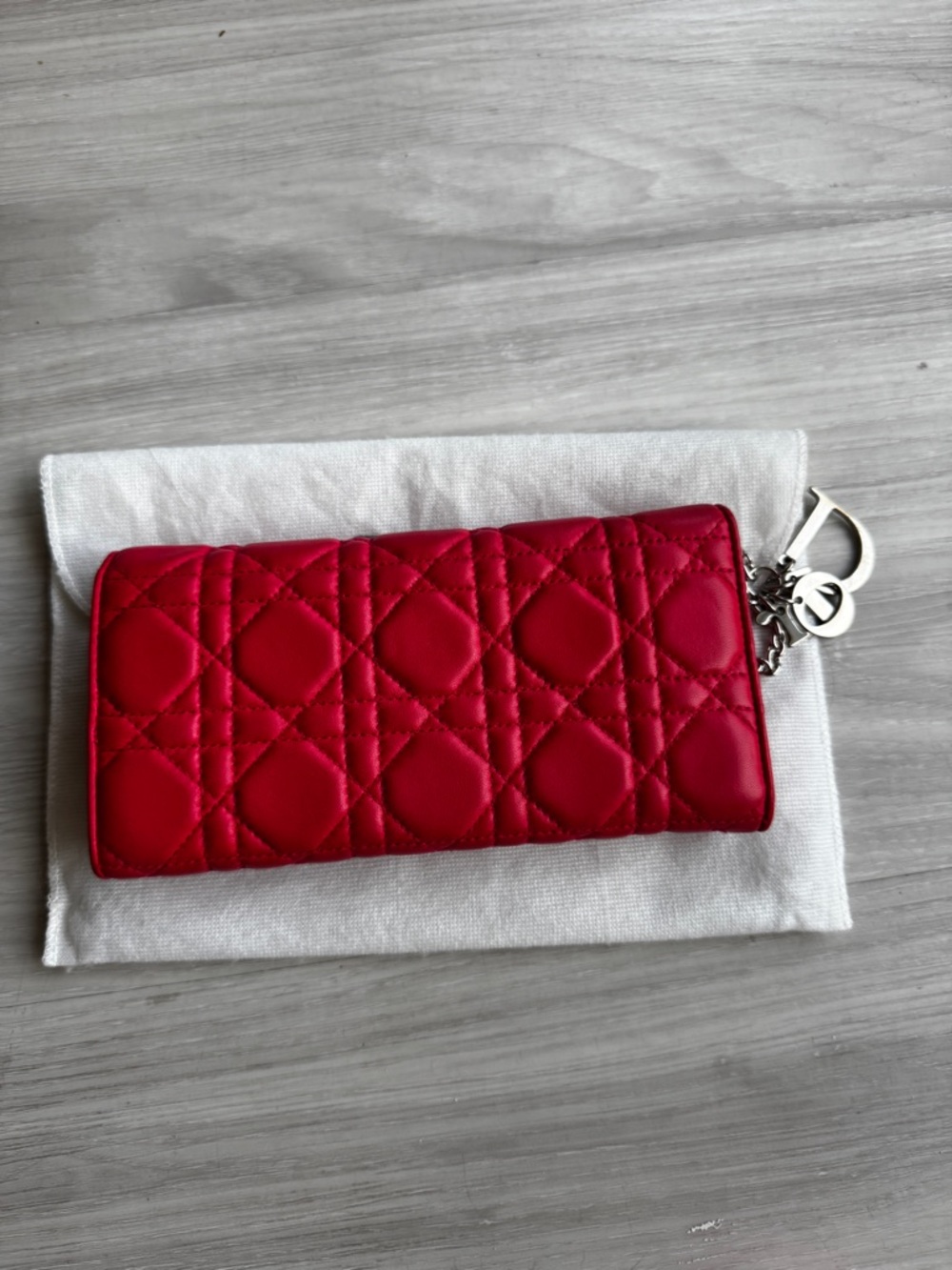 Dior Red Quilted Chain Mini Bag - Picture 5 of 7